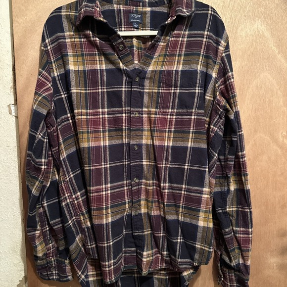 J.CREW Other - j. crew Classic flannel shirt Earthtones 100% Cotton Size Large